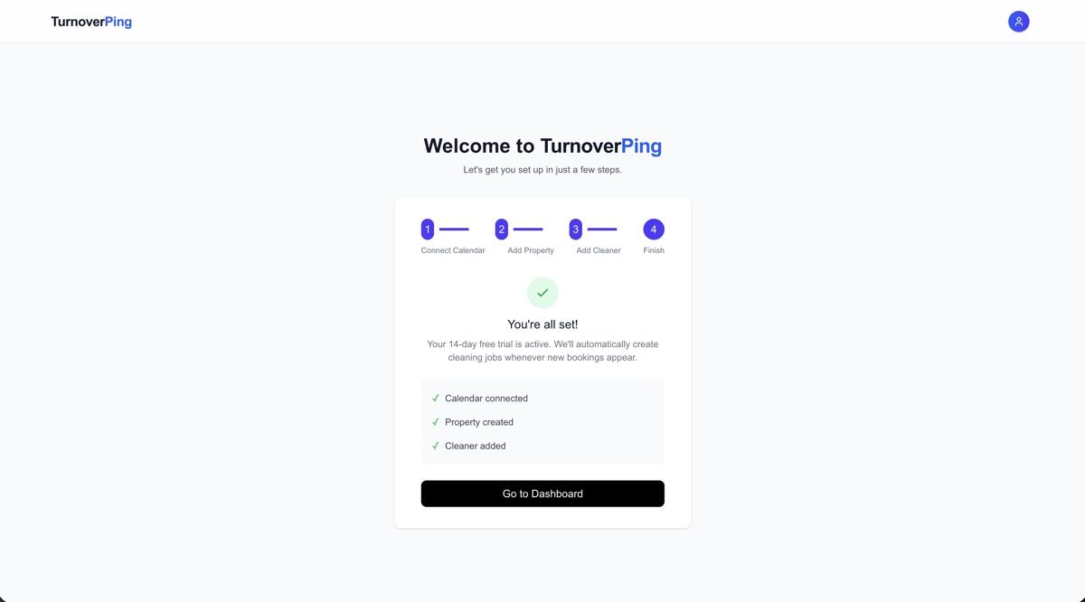 Onboarding complete - You're all set!