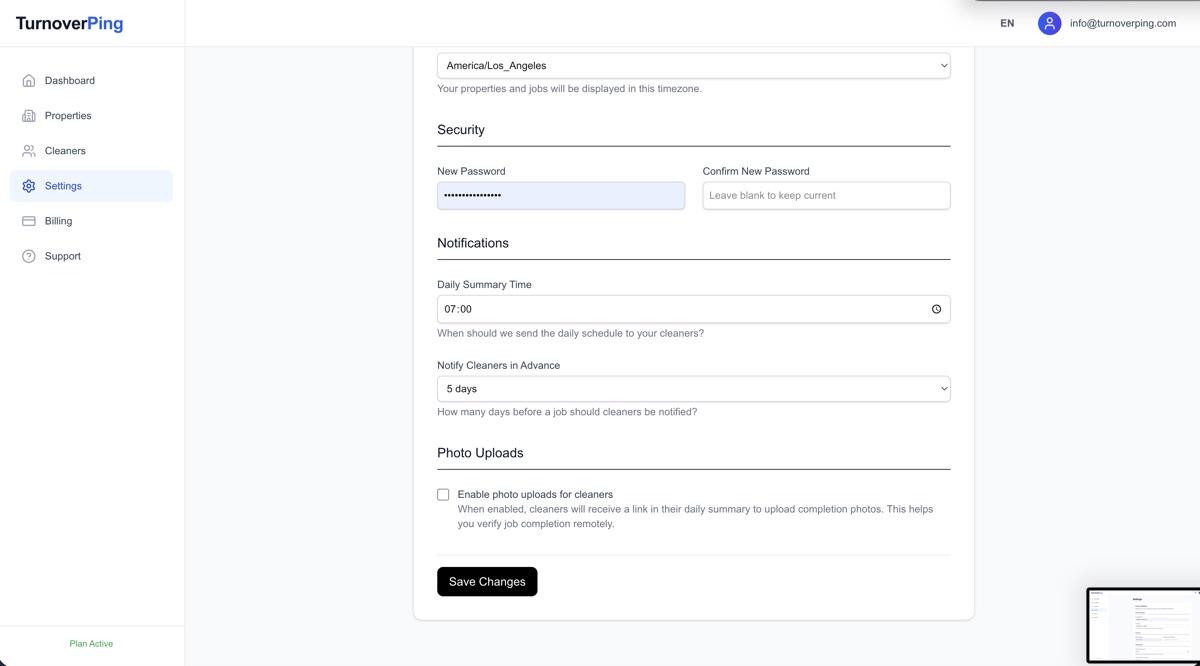 Cleaner SMS notification