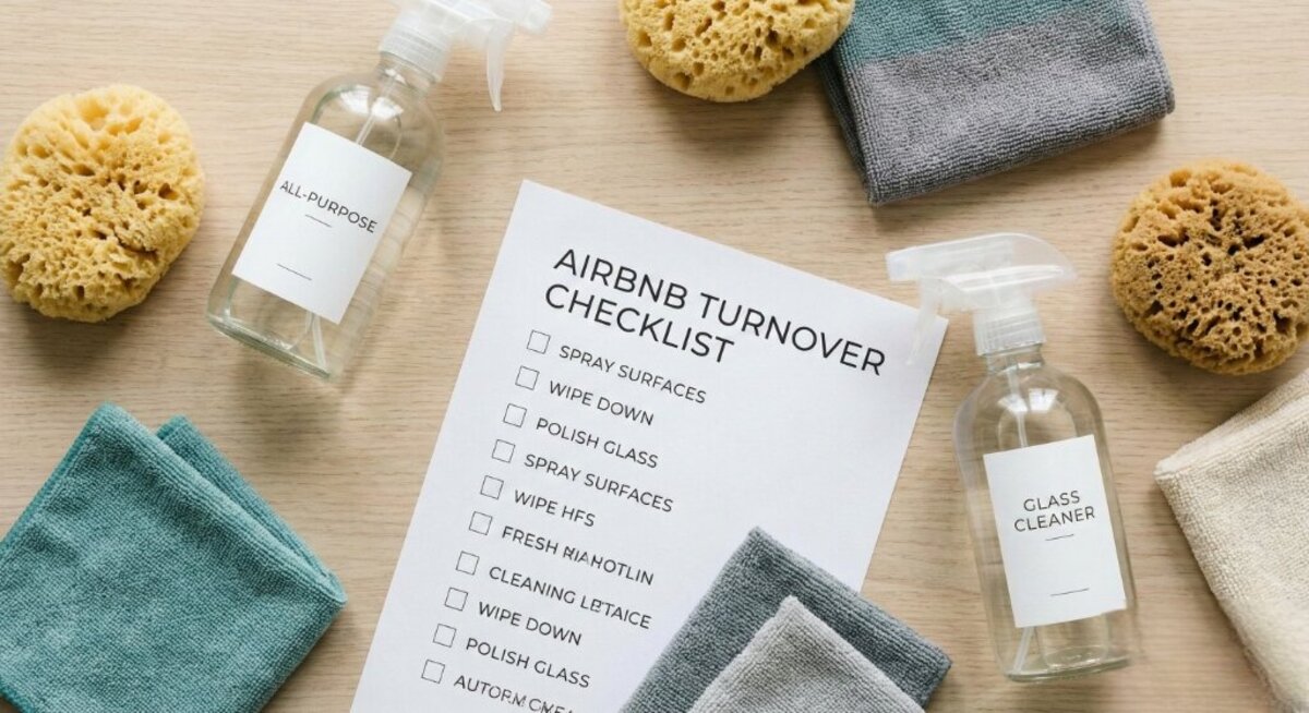 Airbnb cleaning supplies and checklist